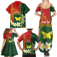 Personalised PNG Oro Provins Family Matching Summer Maxi Dress and Hawaiian Shirt Papua New Guinea Plumeria Melanesian Pattern LT14 - Polynesian Pride
