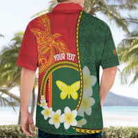 Personalised PNG Oro Provins Hawaiian Shirt Papua New Guinea Plumeria Melanesian Pattern LT14 - Polynesian Pride