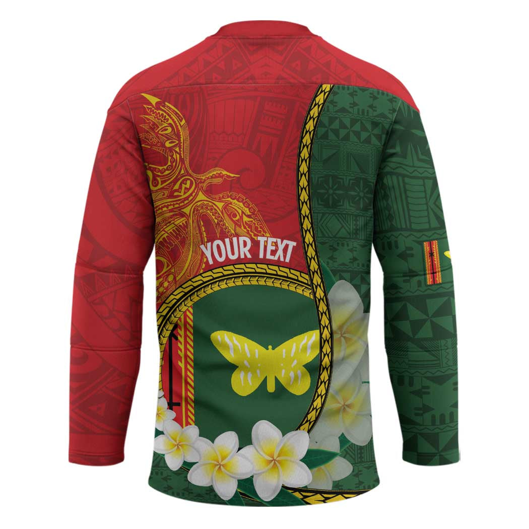 Personalised PNG Oro Provins Hockey Jersey Papua New Guinea Plumeria Melanesian Pattern LT14 - Polynesian Pride