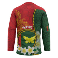 Personalised PNG Oro Provins Hockey Jersey Papua New Guinea Plumeria Melanesian Pattern LT14 - Polynesian Pride