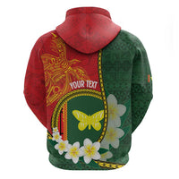 Personalised PNG Oro Provins Hoodie Papua New Guinea Plumeria Melanesian Pattern LT14 - Polynesian Pride