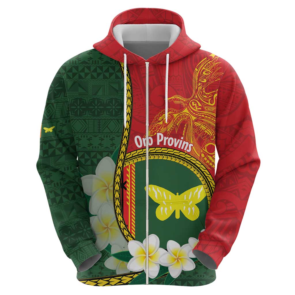 Personalised PNG Oro Provins Hoodie Papua New Guinea Plumeria Melanesian Pattern LT14 - Polynesian Pride