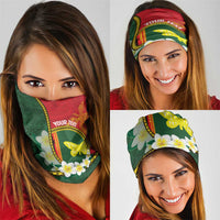PNG Oro Provins Neck Gaiter Papua New Guinea Plumeria Melanesian Pattern LT14