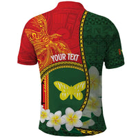Personalised PNG Oro Provins Polo Shirt Papua New Guinea Plumeria Melanesian Pattern LT14 - Polynesian Pride