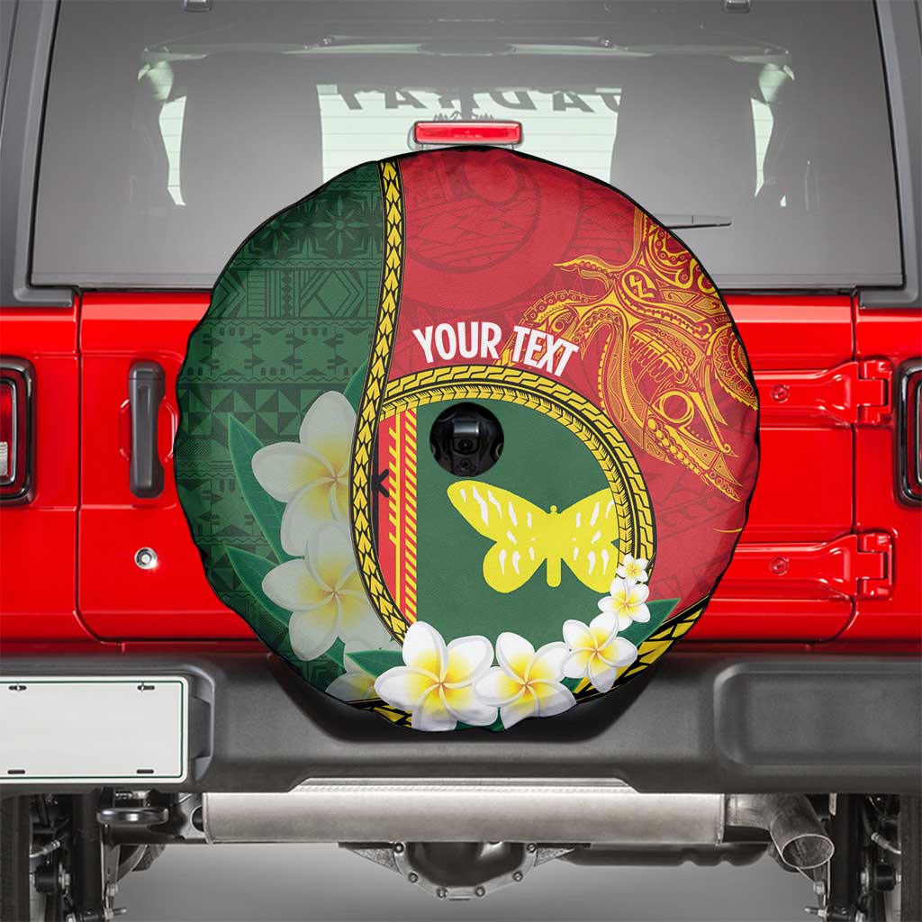 Personalised PNG Oro Provins Spare Tire Cover Papua New Guinea Plumeria Melanesian Pattern LT14 - Polynesian Pride