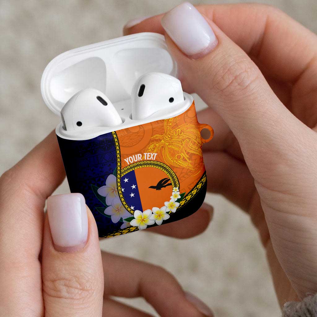 Personalised PNG Niu Ailan AirPods Case Papua New Guinea Plumeria Melanesian Pattern LT14 - Polynesian Pride
