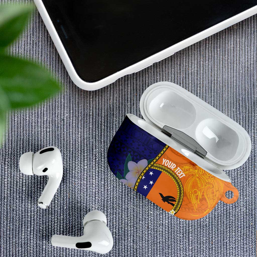 Personalised PNG Niu Ailan AirPods Case Papua New Guinea Plumeria Melanesian Pattern LT14 - Polynesian Pride