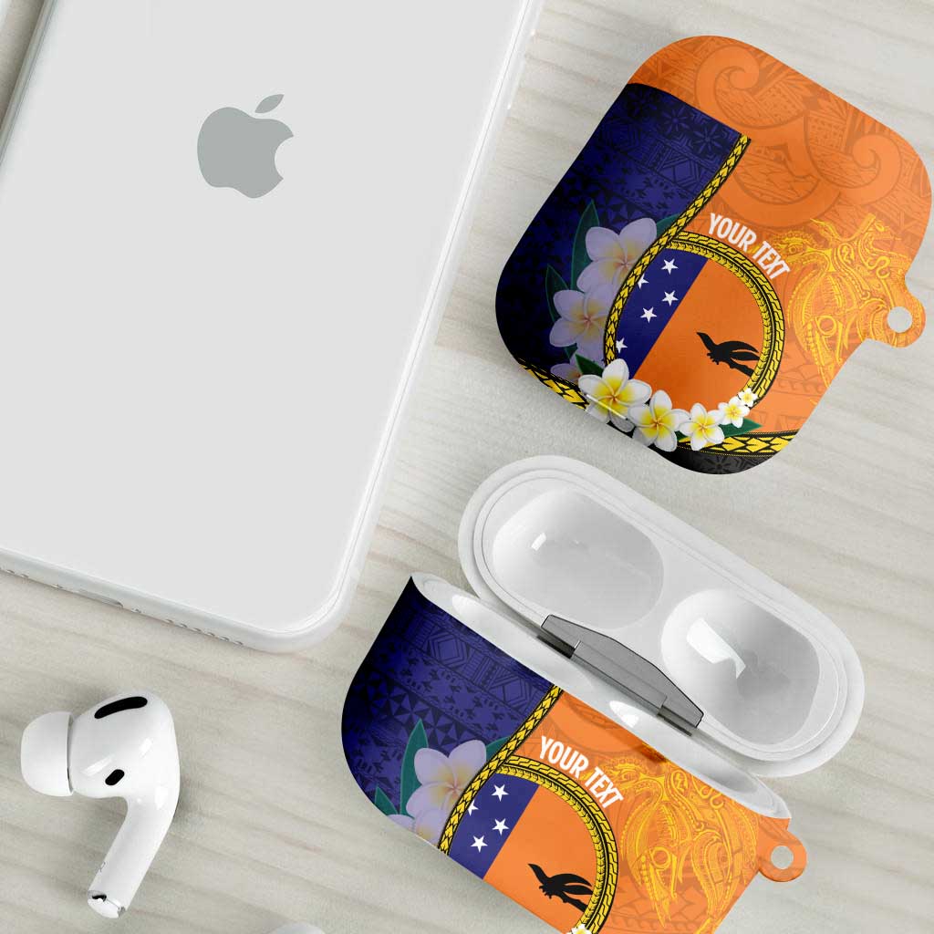 Personalised PNG Niu Ailan AirPods Case Papua New Guinea Plumeria Melanesian Pattern LT14 - Polynesian Pride