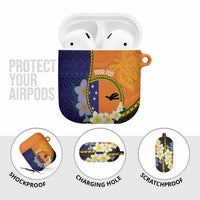 Personalised PNG Niu Ailan AirPods Case Papua New Guinea Plumeria Melanesian Pattern LT14 - Polynesian Pride