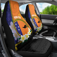 Personalised PNG Niu Ailan Car Seat Cover Papua New Guinea Plumeria Melanesian Pattern LT14 - Polynesian Pride
