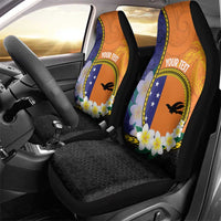 Personalised PNG Niu Ailan Car Seat Cover Papua New Guinea Plumeria Melanesian Pattern LT14 - Polynesian Pride