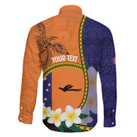 Personalised PNG Niu Ailan Family Matching Long Sleeve Bodycon Dress and Hawaiian Shirt Papua New Guinea Plumeria Melanesian Pattern LT14 - Polynesian Pride