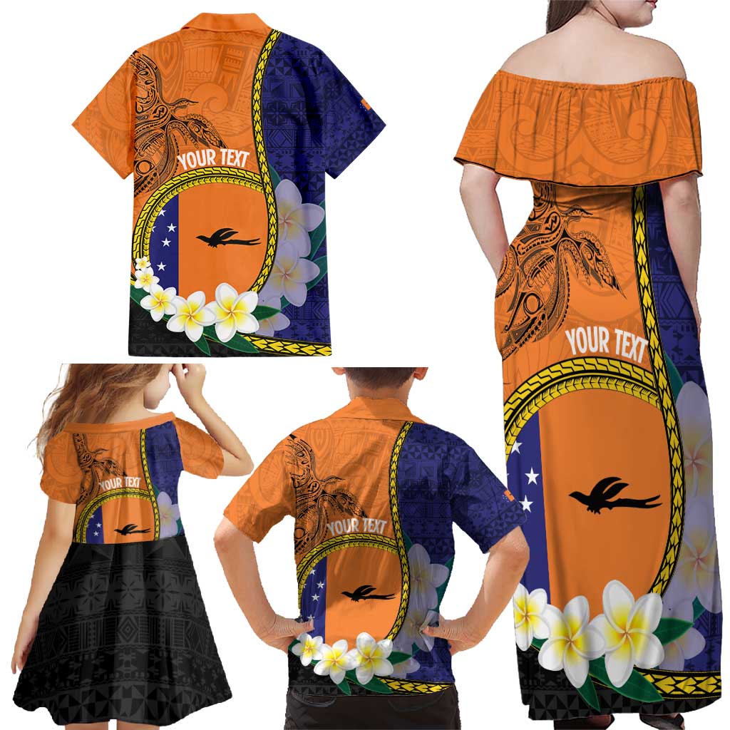 Personalised PNG Niu Ailan Family Matching Off Shoulder Maxi Dress and Hawaiian Shirt Papua New Guinea Plumeria Melanesian Pattern LT14 - Polynesian Pride