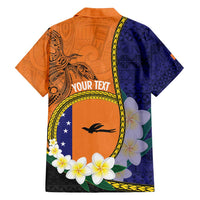 Personalised PNG Niu Ailan Family Matching Off Shoulder Short Dress and Hawaiian Shirt Papua New Guinea Plumeria Melanesian Pattern LT14 - Polynesian Pride