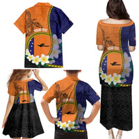Personalised PNG Niu Ailan Family Matching Puletasi and Hawaiian Shirt Papua New Guinea Plumeria Melanesian Pattern LT14 - Polynesian Pride