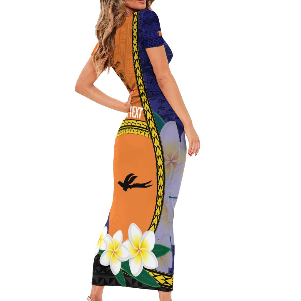 Personalised PNG Niu Ailan Family Matching Short Sleeve Bodycon Dress and Hawaiian Shirt Papua New Guinea Plumeria Melanesian Pattern LT14 - Polynesian Pride