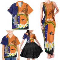 Personalised PNG Niu Ailan Family Matching Tank Maxi Dress and Hawaiian Shirt Papua New Guinea Plumeria Melanesian Pattern LT14 - Polynesian Pride