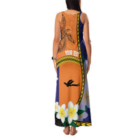 Personalised PNG Niu Ailan Family Matching Tank Maxi Dress and Hawaiian Shirt Papua New Guinea Plumeria Melanesian Pattern LT14 - Polynesian Pride