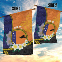 Personalised PNG Niu Ailan Garden Flag Papua New Guinea Plumeria Melanesian Pattern LT14 - Polynesian Pride