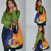 Personalised PNG Niu Ailan Grocery Bag Papua New Guinea Plumeria Melanesian Pattern LT14 - Polynesian Pride