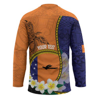 Personalised PNG Niu Ailan Hockey Jersey Papua New Guinea Plumeria Melanesian Pattern LT14 - Polynesian Pride