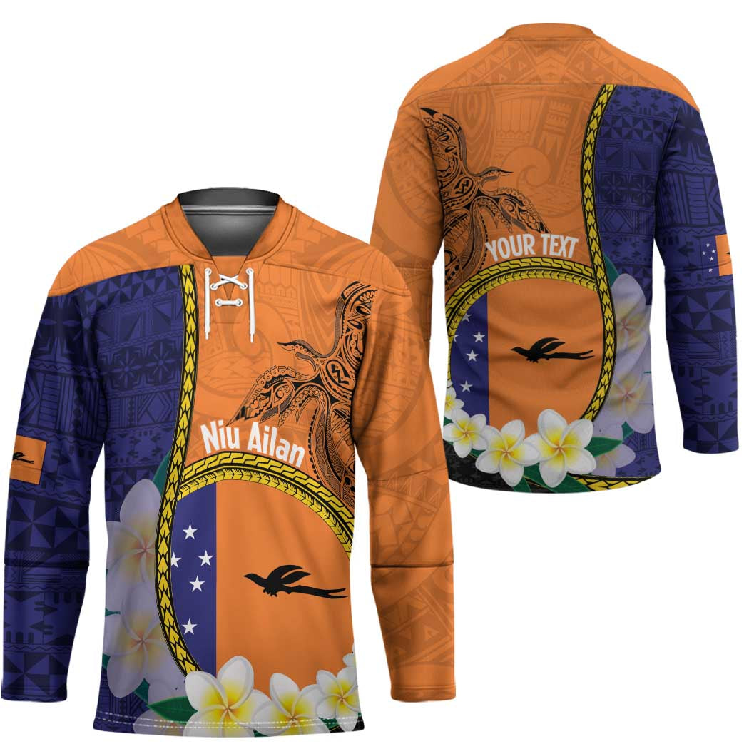 Personalised PNG Niu Ailan Hockey Jersey Papua New Guinea Plumeria Melanesian Pattern LT14 - Polynesian Pride