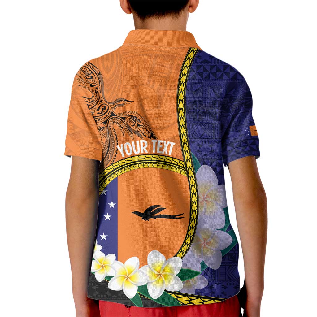 Personalised PNG Niu Ailan Kid Polo Shirt Papua New Guinea Plumeria Melanesian Pattern LT14 - Polynesian Pride