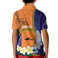 Personalised PNG Niu Ailan Kid Polo Shirt Papua New Guinea Plumeria Melanesian Pattern LT14 - Polynesian Pride
