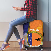 Personalised PNG Niu Ailan Luggage Cover Papua New Guinea Plumeria Melanesian Pattern LT14 - Polynesian Pride