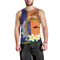Personalised PNG Niu Ailan Men Tank Top Papua New Guinea Plumeria Melanesian Pattern LT14 - Polynesian Pride