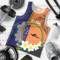 Personalised PNG Niu Ailan Men Tank Top Papua New Guinea Plumeria Melanesian Pattern LT14 - Polynesian Pride