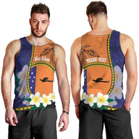 Personalised PNG Niu Ailan Men Tank Top Papua New Guinea Plumeria Melanesian Pattern LT14 - Polynesian Pride