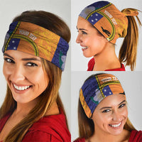 PNG Niu Ailan Neck Gaiter Papua New Guinea Plumeria Melanesian Pattern LT14