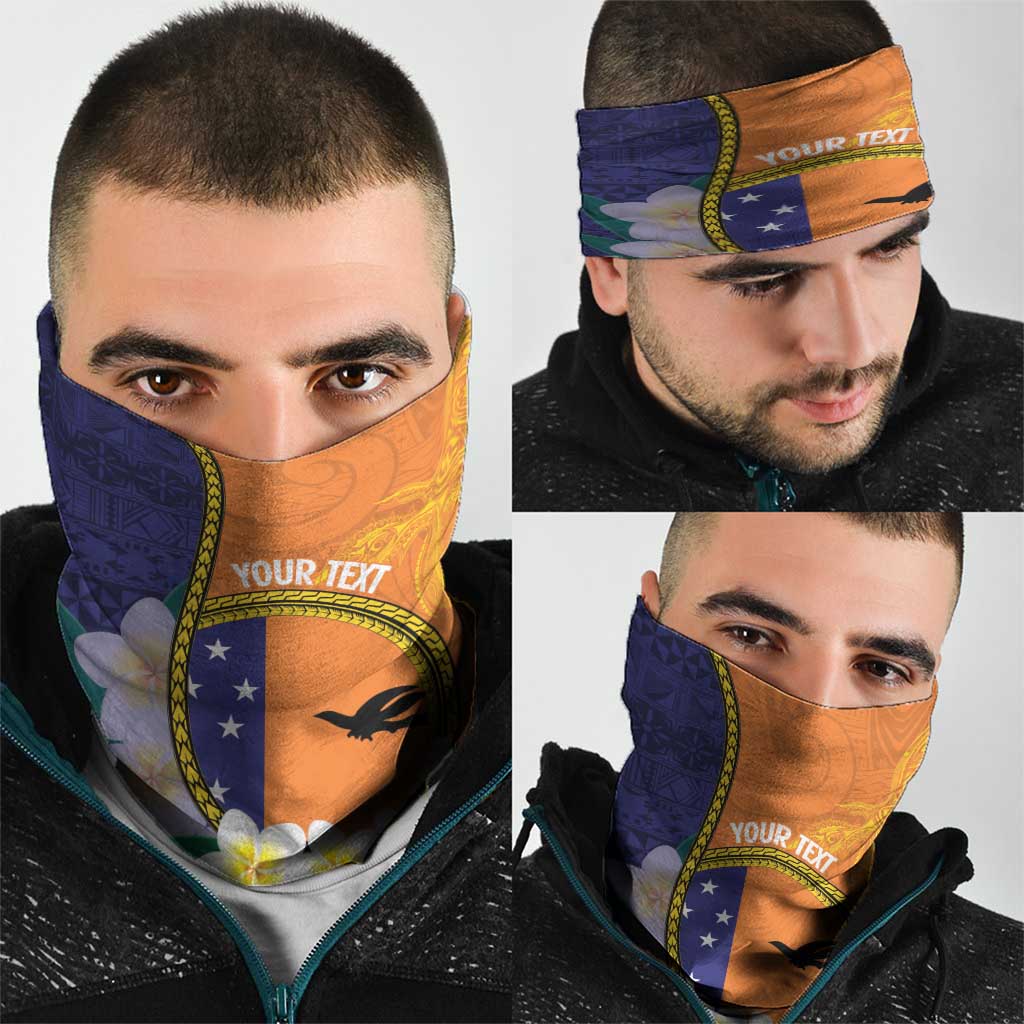 PNG Niu Ailan Neck Gaiter Papua New Guinea Plumeria Melanesian Pattern LT14