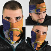 PNG Niu Ailan Neck Gaiter Papua New Guinea Plumeria Melanesian Pattern LT14