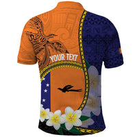 Personalised PNG Niu Ailan Polo Shirt Papua New Guinea Plumeria Melanesian Pattern LT14 - Polynesian Pride