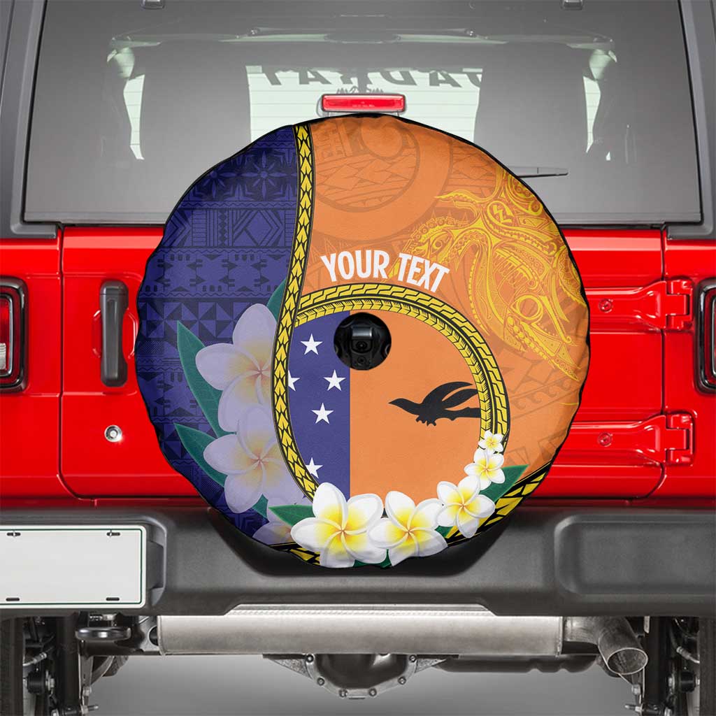 Personalised PNG Niu Ailan Spare Tire Cover Papua New Guinea Plumeria Melanesian Pattern LT14 - Polynesian Pride
