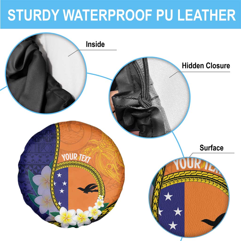 Personalised PNG Niu Ailan Spare Tire Cover Papua New Guinea Plumeria Melanesian Pattern LT14 - Polynesian Pride