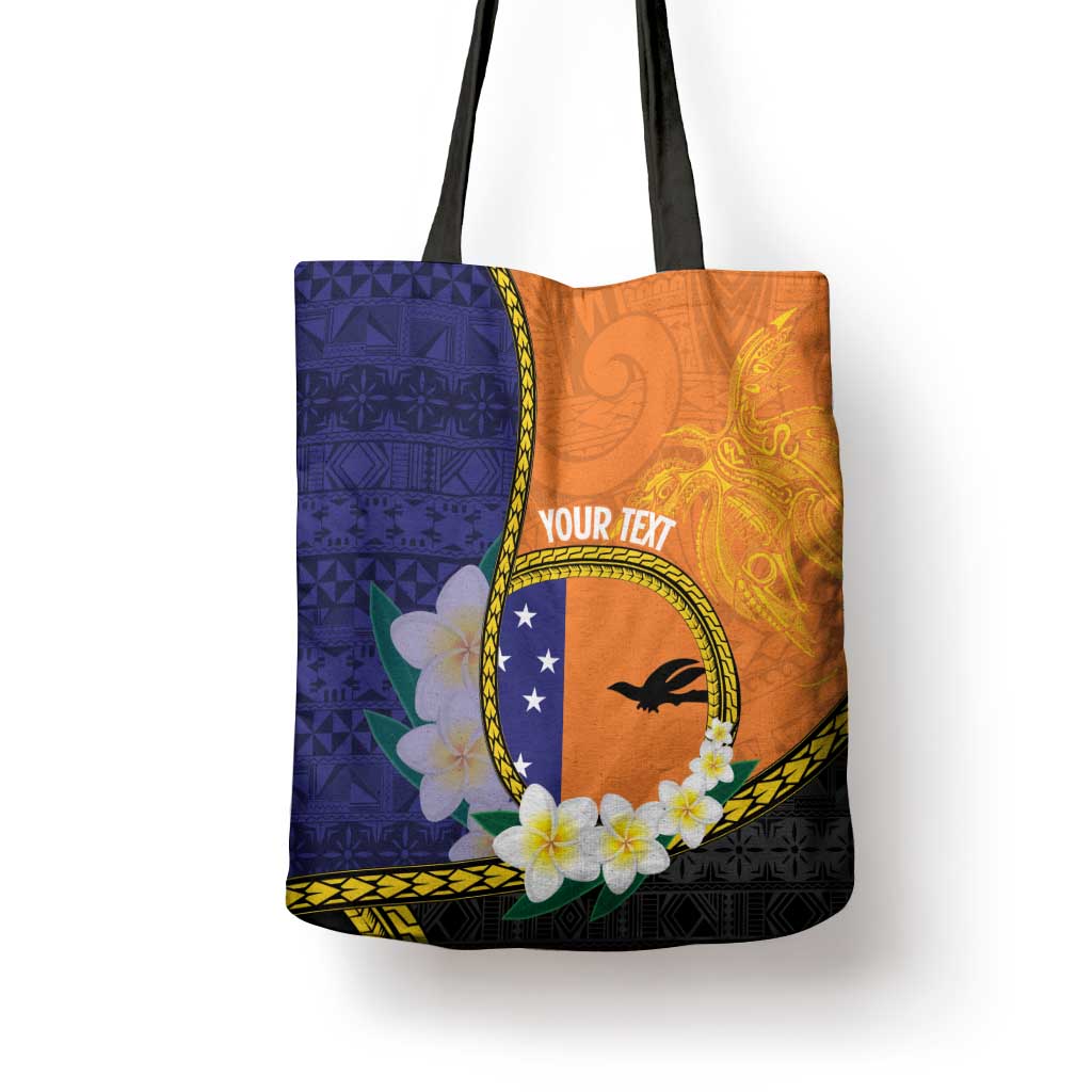 Personalised PNG Niu Ailan Tote Bag Papua New Guinea Plumeria Melanesian Pattern LT14 - Polynesian Pride