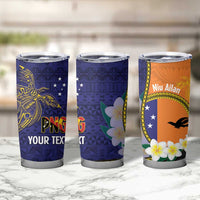Personalised PNG Niu Ailan Tumbler Cup Papua New Guinea Plumeria Melanesian Pattern LT14 - Polynesian Pride