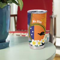 Personalised PNG Niu Ailan Tumbler Cup Papua New Guinea Plumeria Melanesian Pattern LT14 - Polynesian Pride