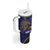Personalised PNG Niu Ailan Tumbler With Handle Papua New Guinea Plumeria Melanesian Pattern - Polynesian Pride