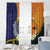 Personalised PNG Niu Ailan Window Curtain Papua New Guinea Plumeria Melanesian Pattern - Polynesian Pride