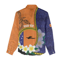 Personalised PNG Niu Ailan Women Casual Shirt Papua New Guinea Plumeria Melanesian Pattern LT14 - Polynesian Pride