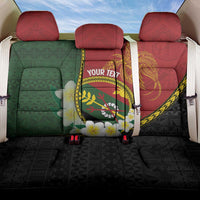 Personalised PNG Simbu Provins Back Car Seat Cover Papua New Guinea Plumeria Melanesian Pattern LT14 One Size Green - Polynesian Pride