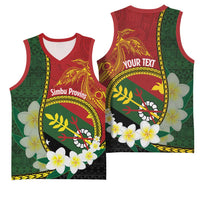 Personalised PNG Simbu Provins Basketball Jersey Papua New Guinea Plumeria Melanesian Pattern LT14 - Polynesian Pride