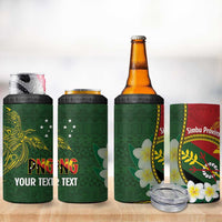 Personalised PNG Simbu Provins 4 in 1 Can Cooler Tumbler Papua New Guinea Plumeria Melanesian Pattern LT14 - Polynesian Pride