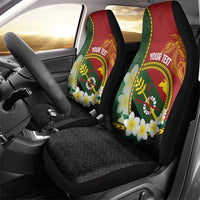 Personalised PNG Simbu Provins Car Seat Cover Papua New Guinea Plumeria Melanesian Pattern LT14 - Polynesian Pride