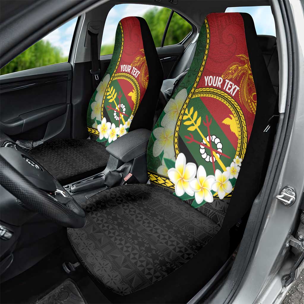 Personalised PNG Simbu Provins Car Seat Cover Papua New Guinea Plumeria Melanesian Pattern LT14 - Polynesian Pride