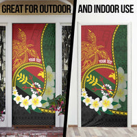 Personalised PNG Simbu Provins Door Cover Papua New Guinea Plumeria Melanesian Pattern LT14 - Polynesian Pride